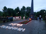 Андреаполь, обелиск Славы павшим землякам. 4 часа утра